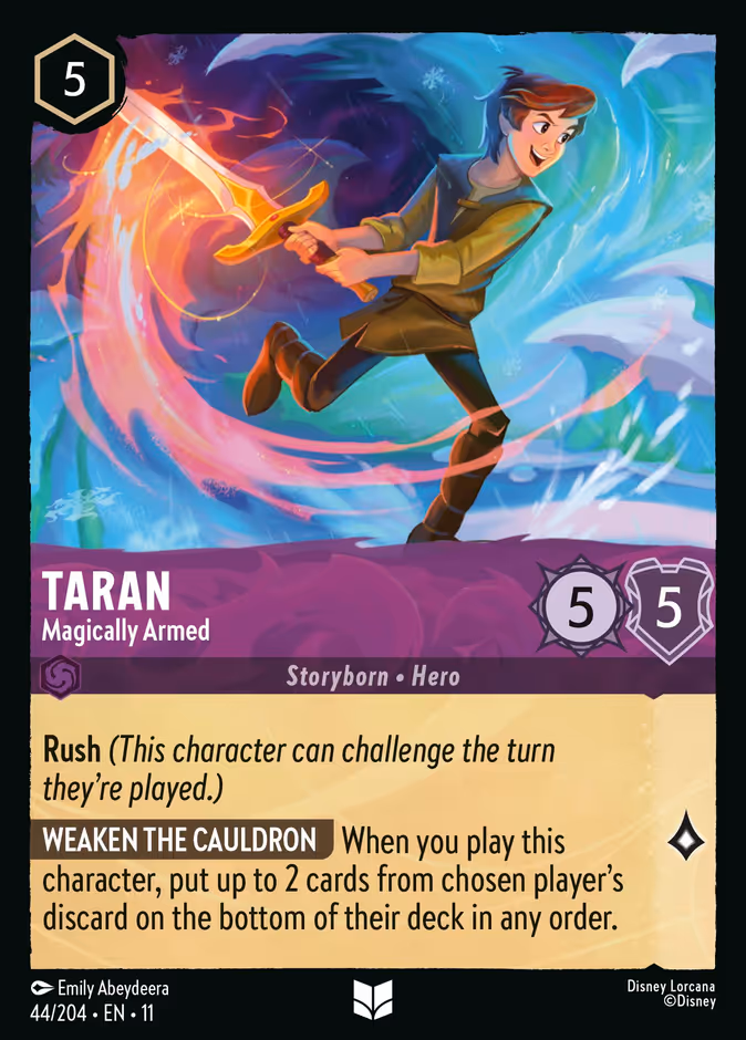 Taran - Magically Armed 11-44 Lorcana card