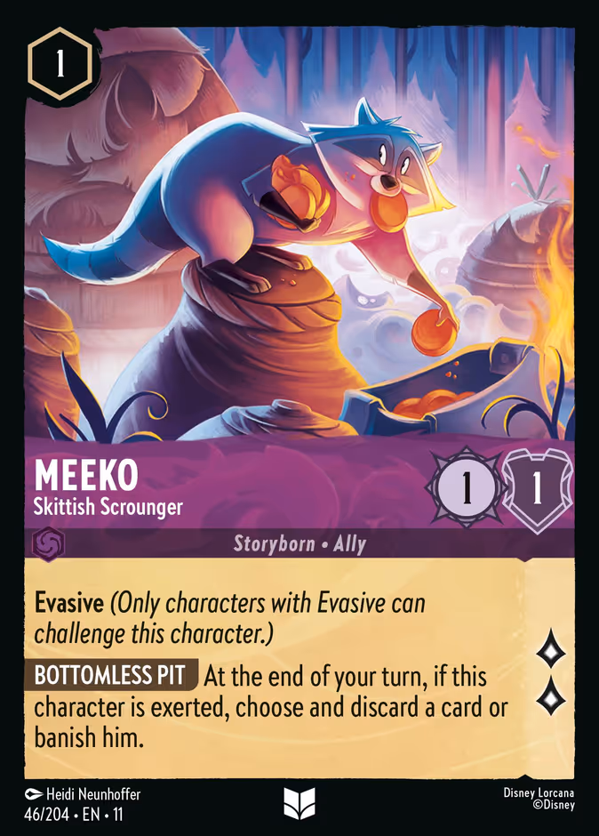 Meeko - Skittish Scrounger 11-46 Lorcana card