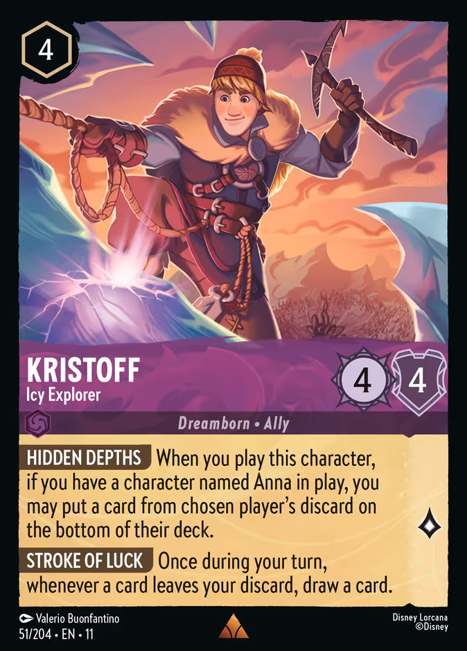 Kristoff - Icy Explorer 11-51 Lorcana card
