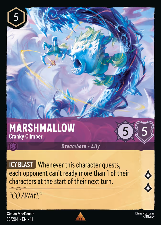 Marshmallow - Cranky Climber 11-53 Lorcana card