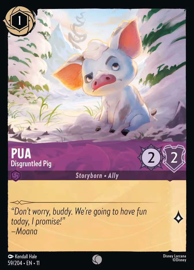 Pua - Disgruntled Pig 11-59 Lorcana card