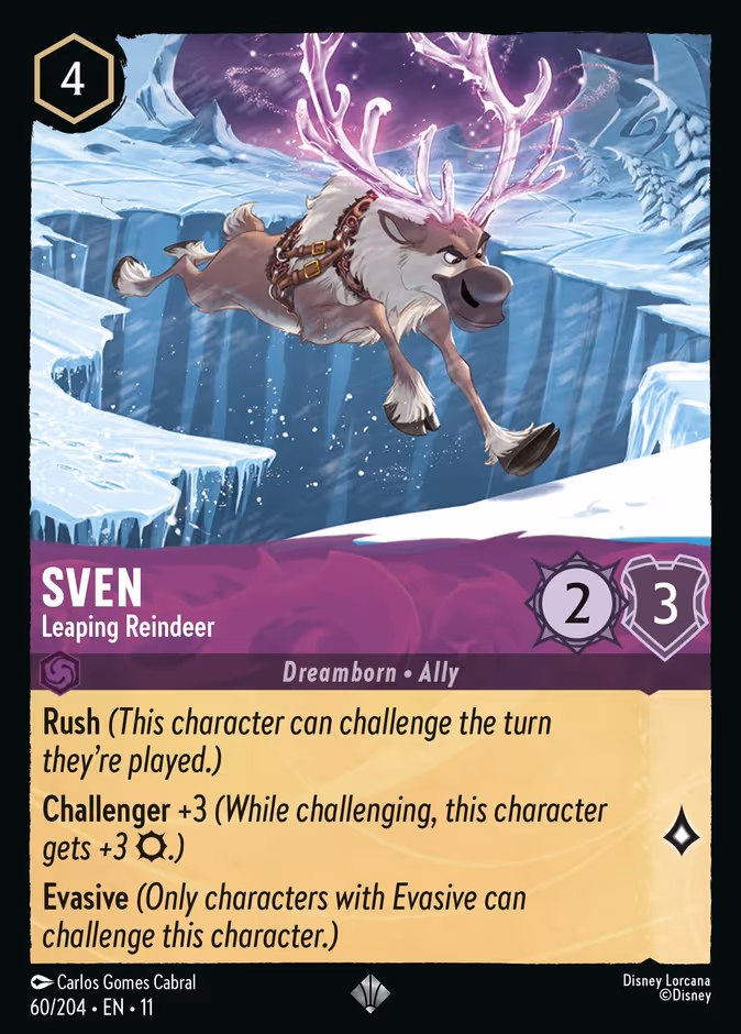 Sven - Leaping Reindeer 11-60 Lorcana card