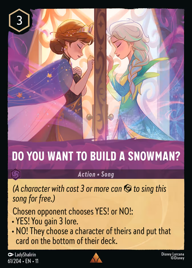Do You Want to Build A Snowman? 11-61 Lorcana card
