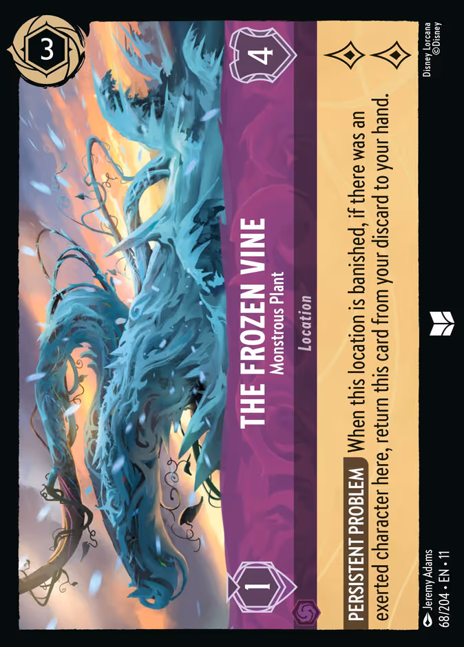 The Frozen Vine - Monstrous Plant 11-68 Lorcana card