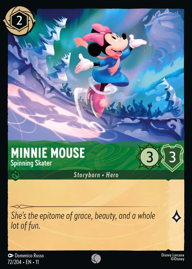 Minnie Mouse - Spinning Skater 11-72 Lorcana card