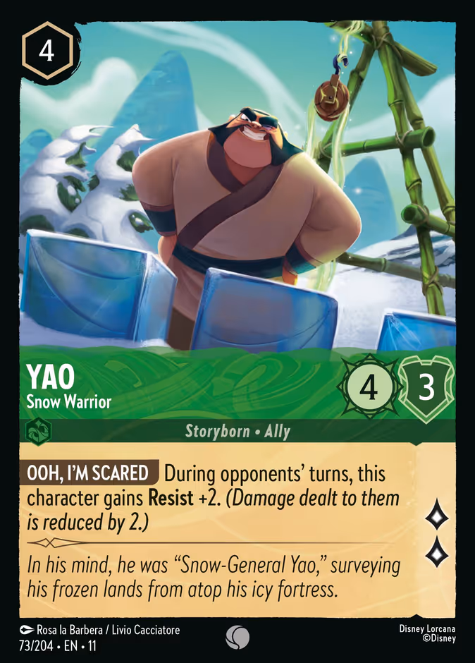 Yao - Snow Warrior 11-73 Lorcana card