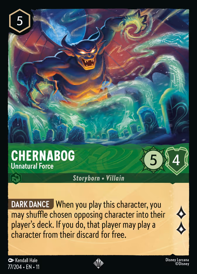 Chernabog - Unnatural Force 11-77 Lorcana card