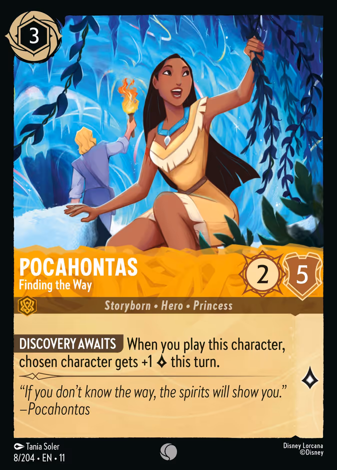 Pocahontas - Finding the Way 11-8 Lorcana card