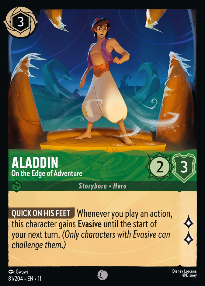 Aladdin - On the Edge of Adventure 11-81 Lorcana card