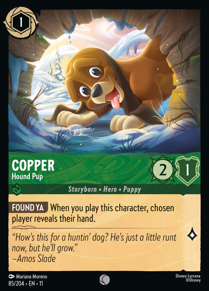 Copper - Hound Pup 11-85 Lorcana card