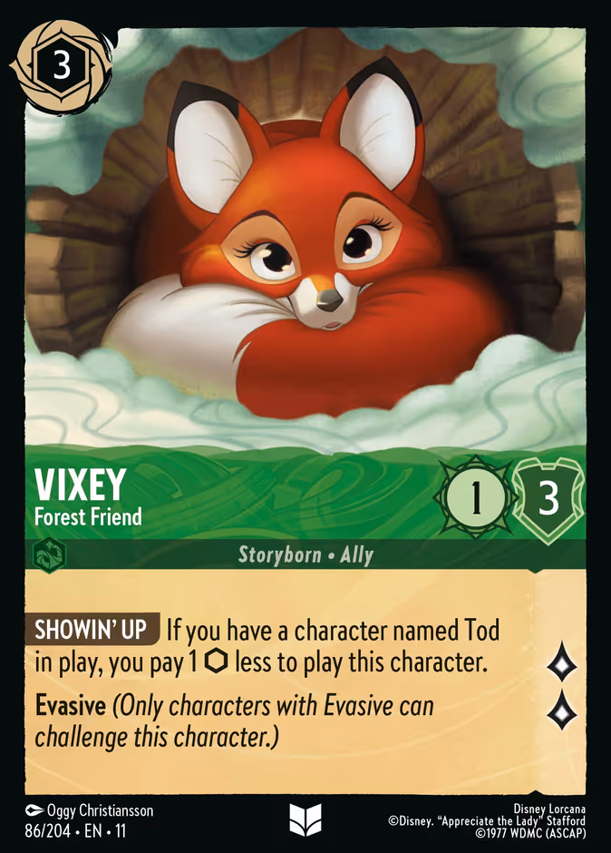 Vixey - Forest Friend 11-86 Lorcana card