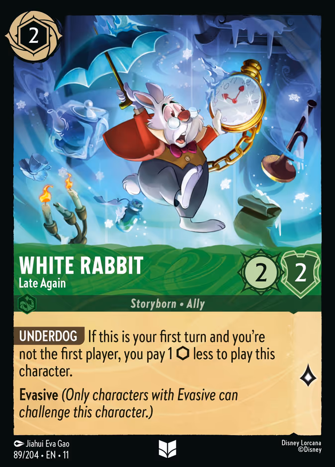 White Rabbit - Late Again 11-89 Lorcana card