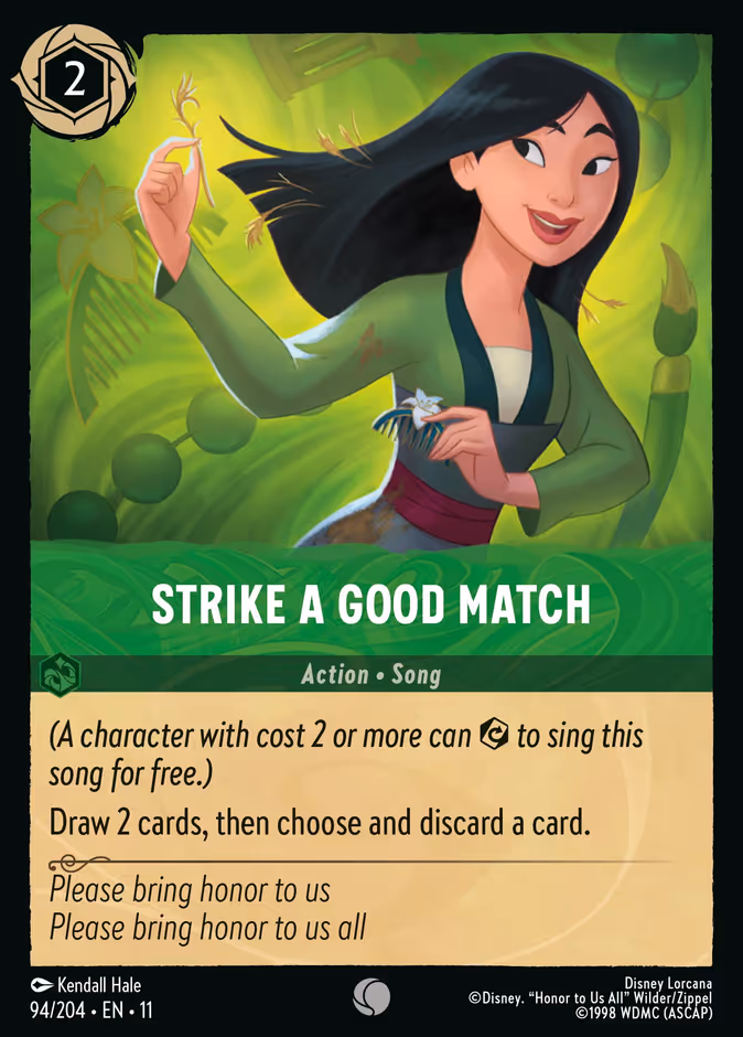 Strike A Good Match 11-94 Lorcana card