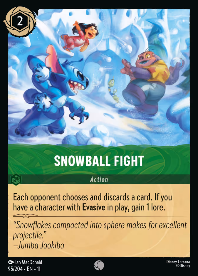 Snowball Fight 11-95 Lorcana card