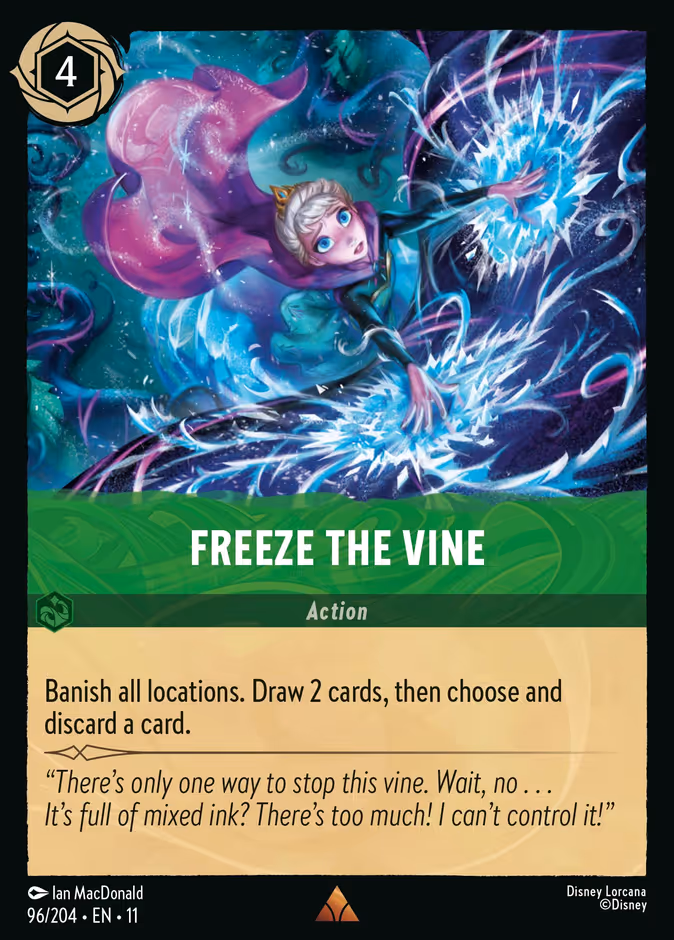 Freeze the Vine 11-96 Lorcana card