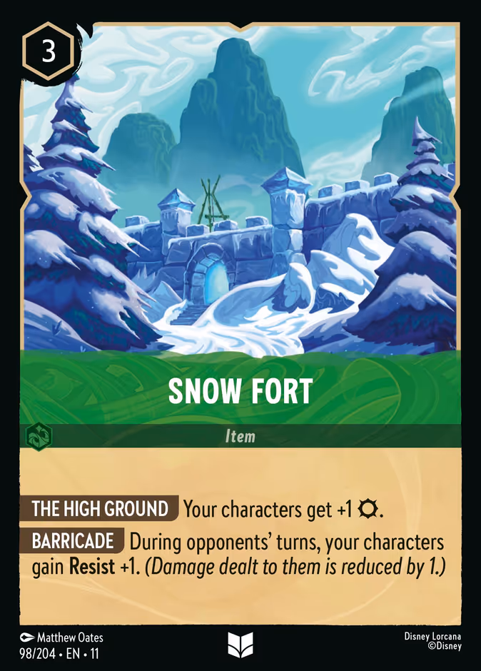 Snow Fort 11-98 Lorcana card