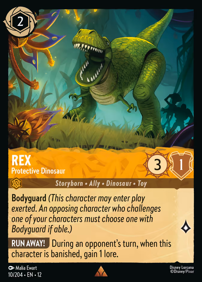 Rex - Protective Dinosaur 12-10 Lorcana card