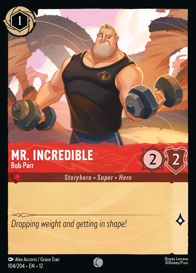 Mr. Incredible - Bob Parr 12-104 Lorcana card