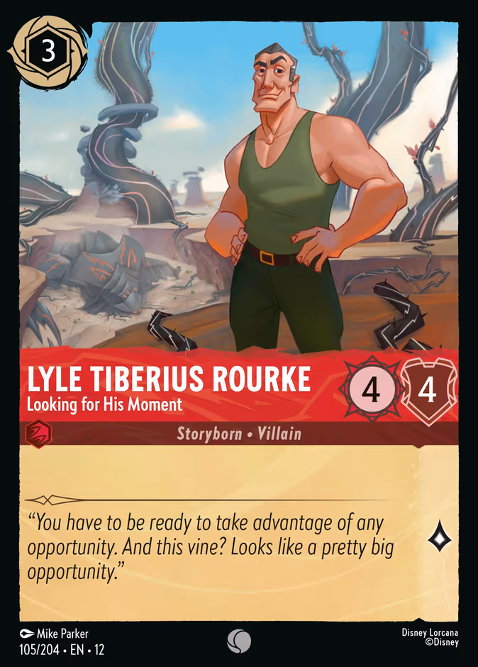 Lyle Tiberius Rourke - Looking for His Moment 12-105 Lorcana card