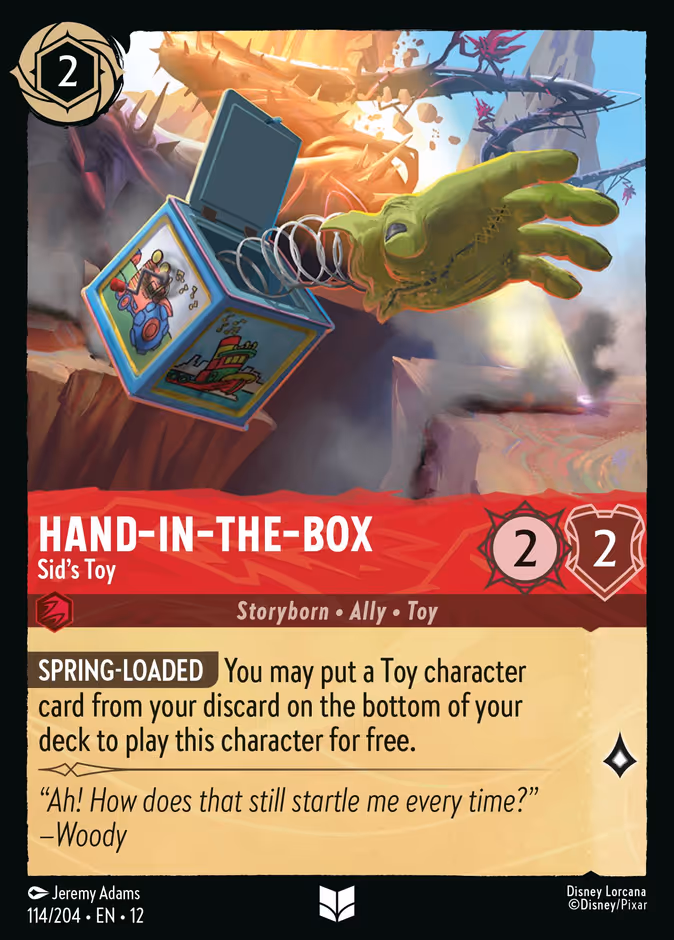 Hand-in-the-Box - Sid's Toy 12-114 Lorcana card