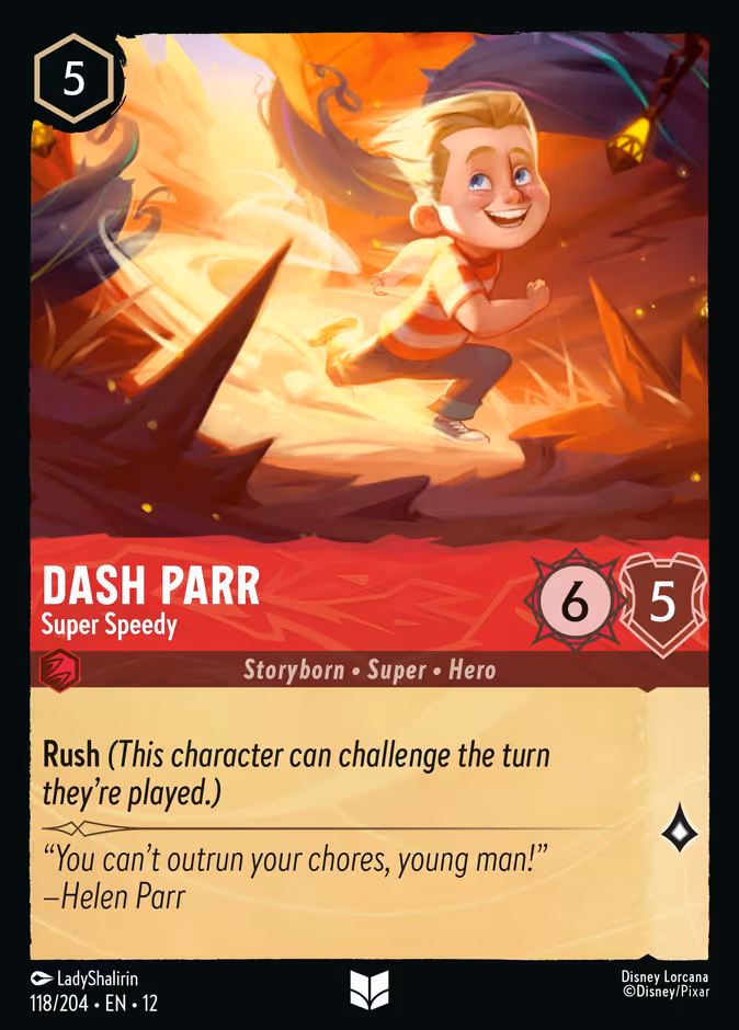 Dash Parr - Super Speedy 12-118 Lorcana card