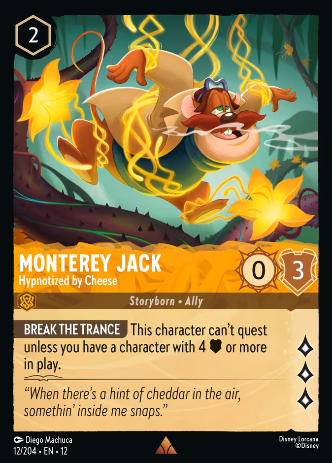 Monterey Jack - Hypnotized by Cheese 12-12 Lorcana card