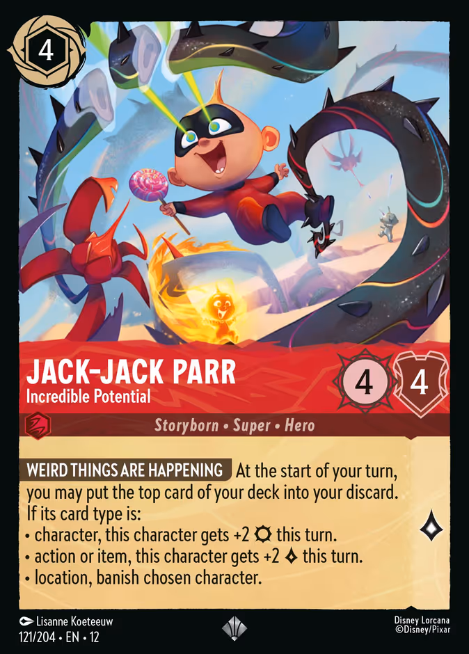 Jack-Jack Parr - Incredible Potential 12-121 Lorcana card