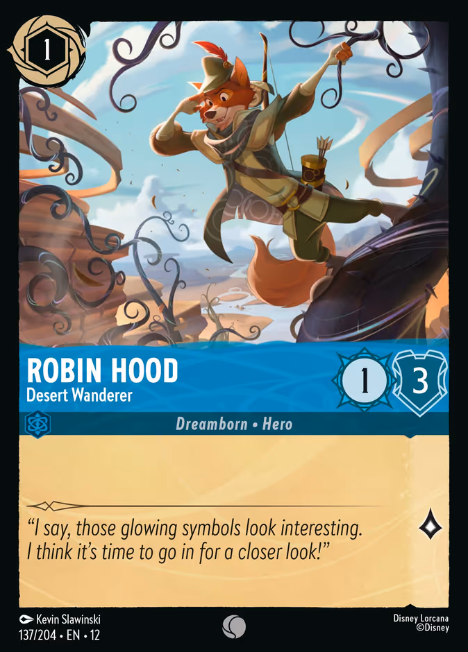 Robin Hood - Desert Wanderer 12-137 Lorcana card