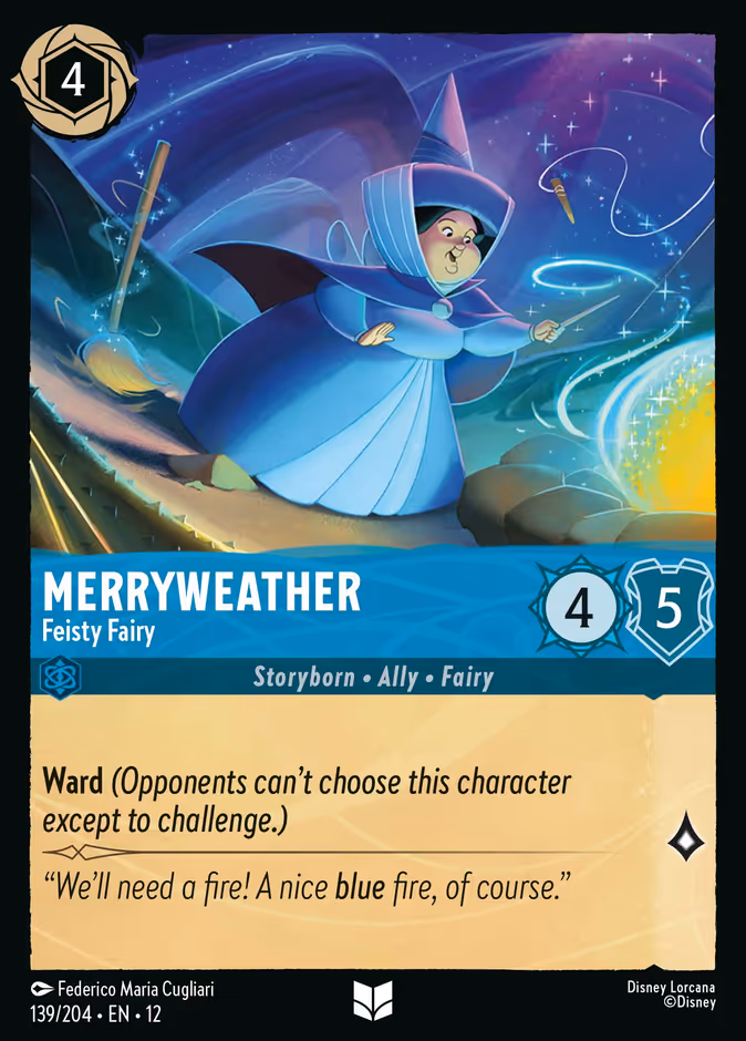 Merryweather - Feisty Fairy 12-139 Lorcana card
