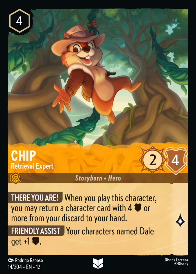 Chip - Retrieval Expert 12-14 Lorcana card