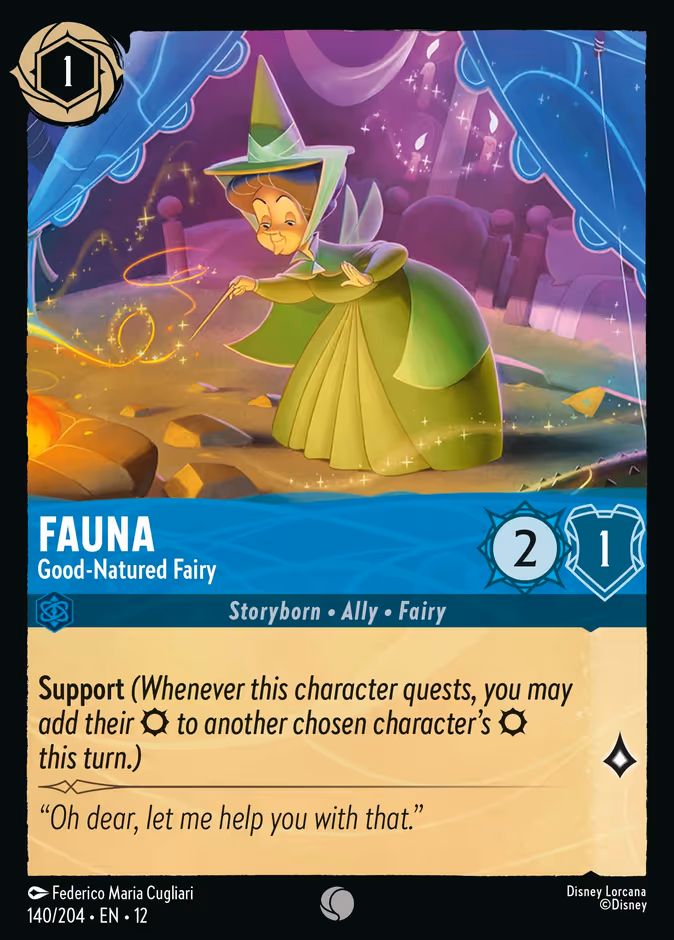 Fauna - Good-Natured Fairy 12-140 Lorcana card