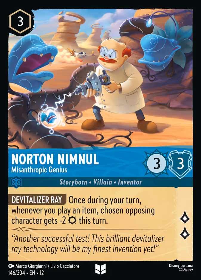 Norton Nimnul - Misanthropic Genius 12-146 Lorcana card