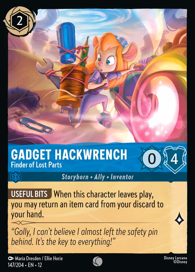 Gadget Hackwrench - Finder of Lost Parts 12-147 Lorcana card