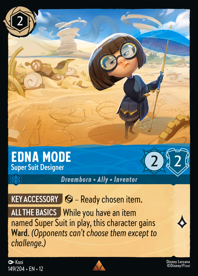 Edna Mode - Super Suit Designer 12-149 Lorcana card