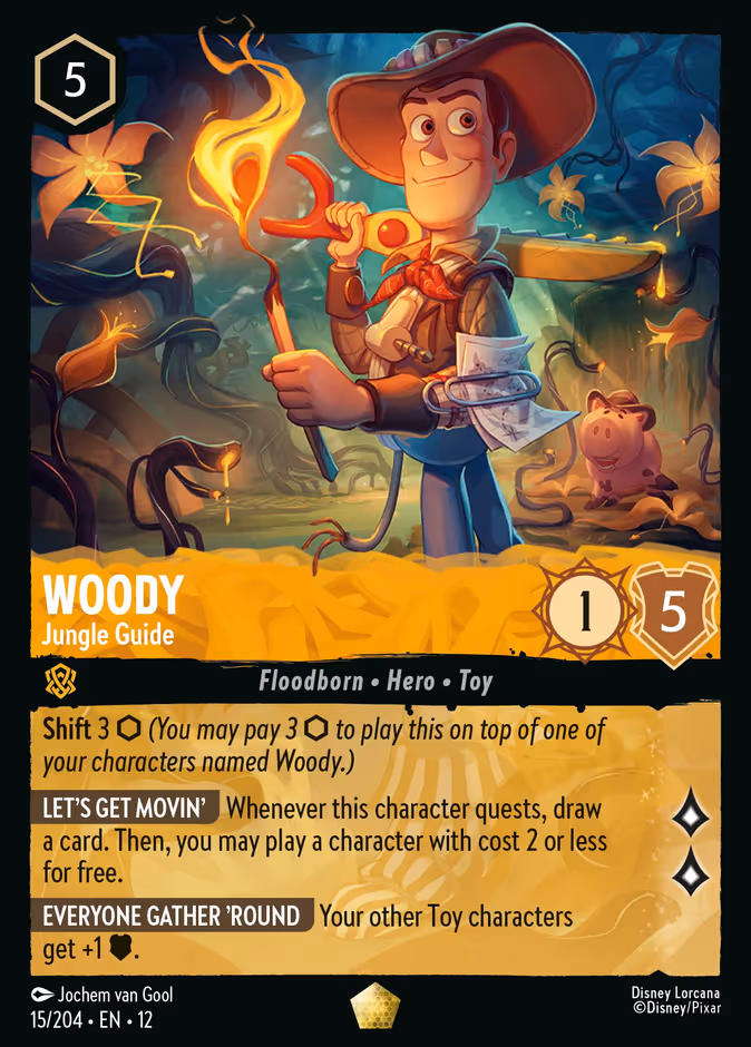 Woody - Jungle Guide 12-15 Lorcana card