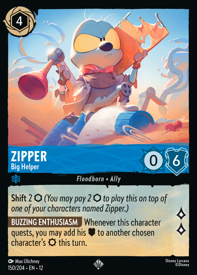 Zipper - Big Helper 12-150 Lorcana card