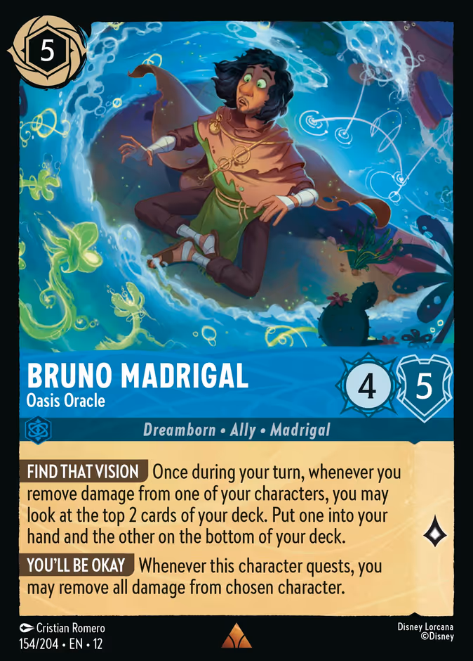 Bruno Madrigal - Oasis Oracle 12-154 Lorcana card