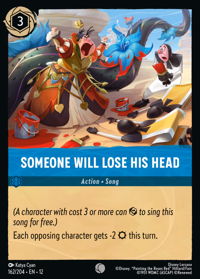 Someone Will Lose His Head 12-162 Lorcana card