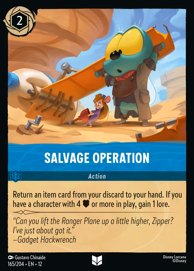 Salvage Operation 12-165 Lorcana card