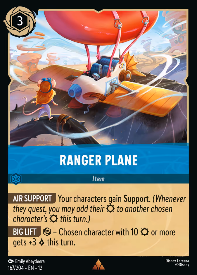 Ranger Plane 12-167 Lorcana card