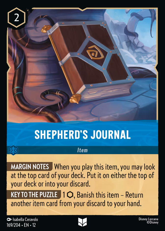 Shepherd's Journal 12-169 Lorcana card