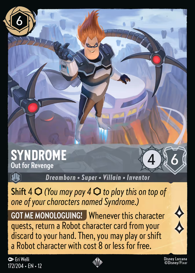 Syndrome - Out for Revenge 12-172 Lorcana card
