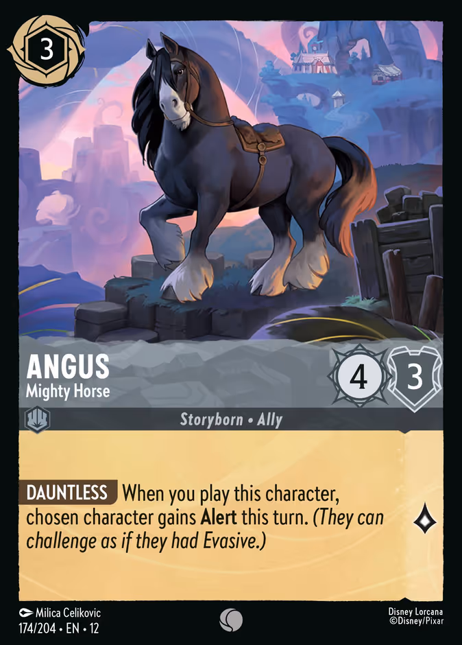Angus - Mighty Horse 12-174 Lorcana card