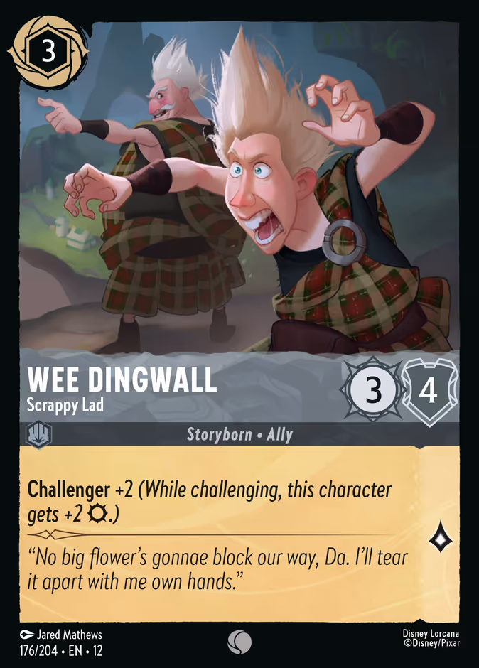 Wee Dingwall - Scrappy Lad 12-176 Lorcana card
