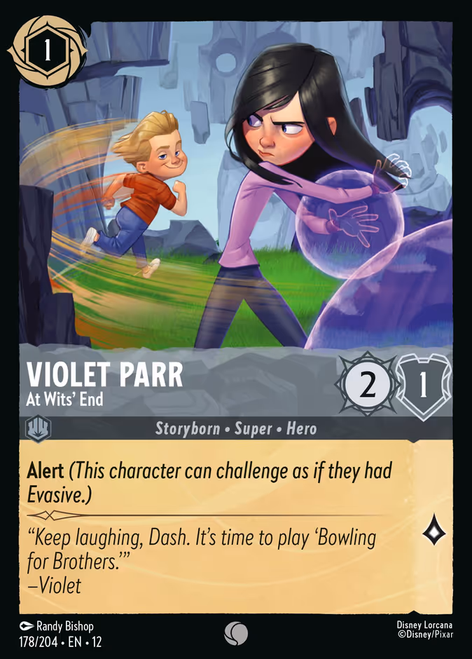 Violet Parr - At Wits' End 12-178 Lorcana card