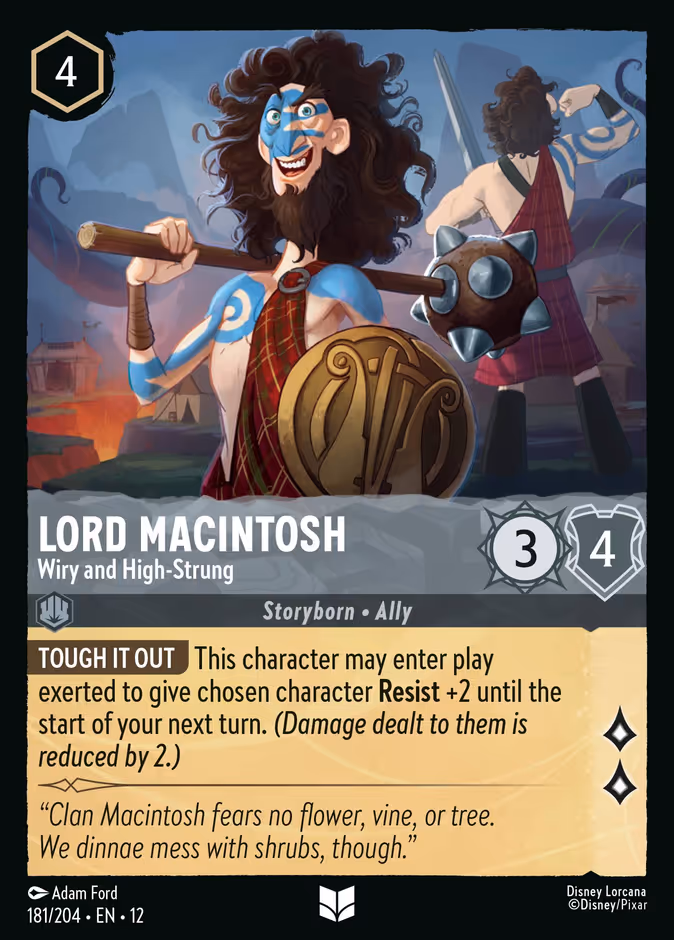 Lord Macintosh - Wiry and High-Strung 12-181 Lorcana card