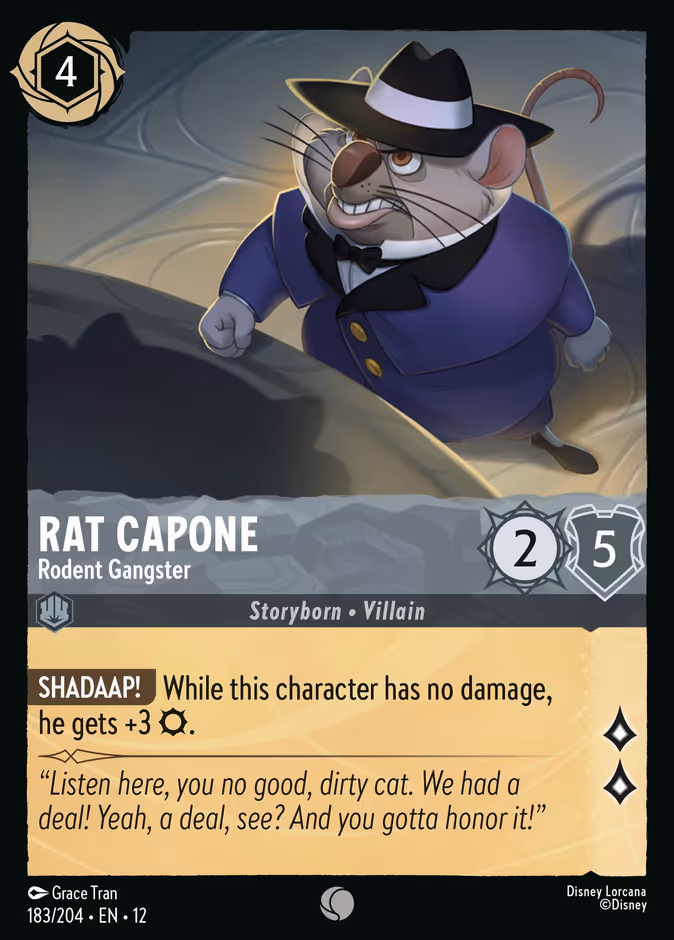 Rat Capone - Rodent Gangster 12-183 Lorcana card
