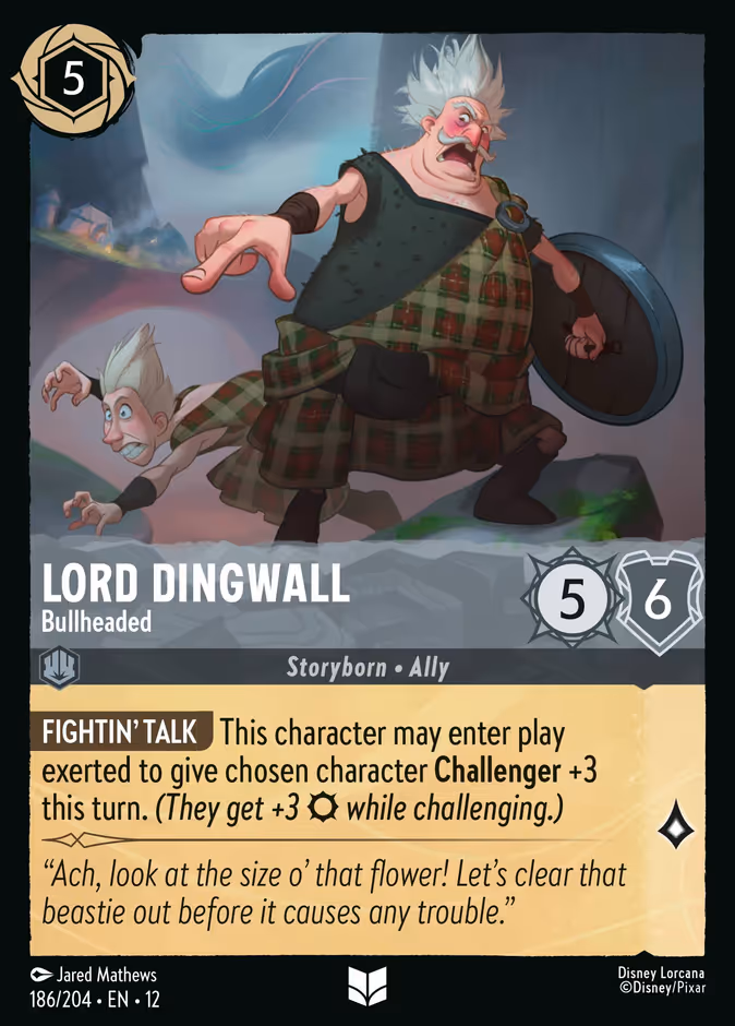 Lord Dingwall - Bullheaded 12-186 Lorcana card