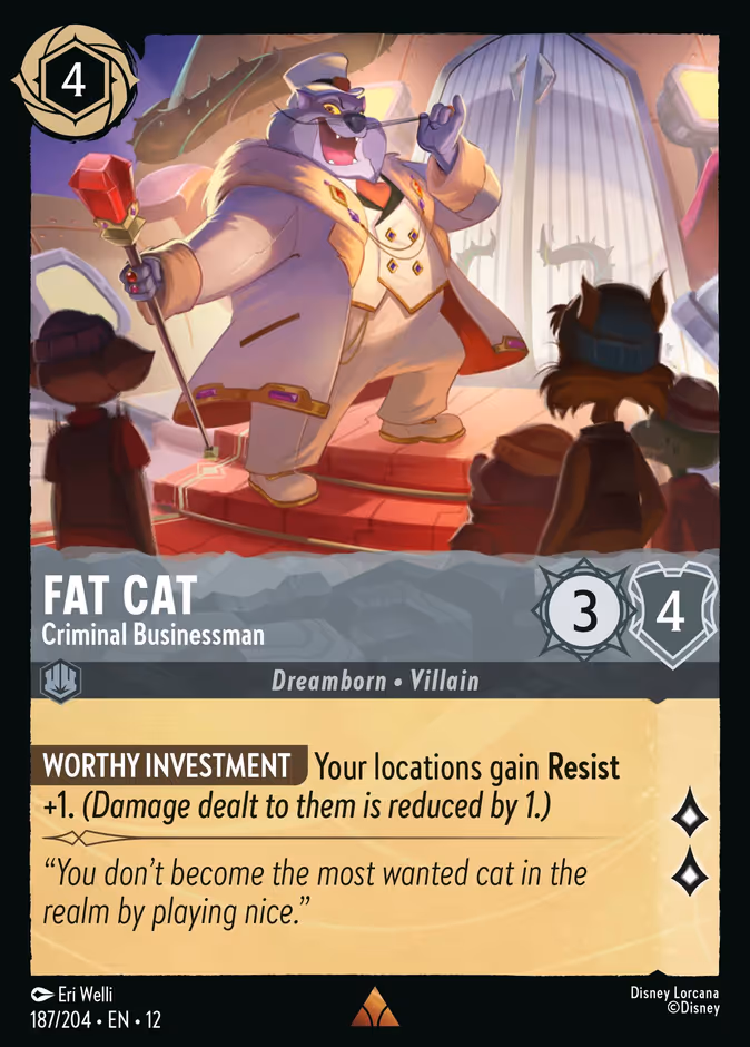 Fat Cat - Criminal Businessman 12-187 Lorcana card