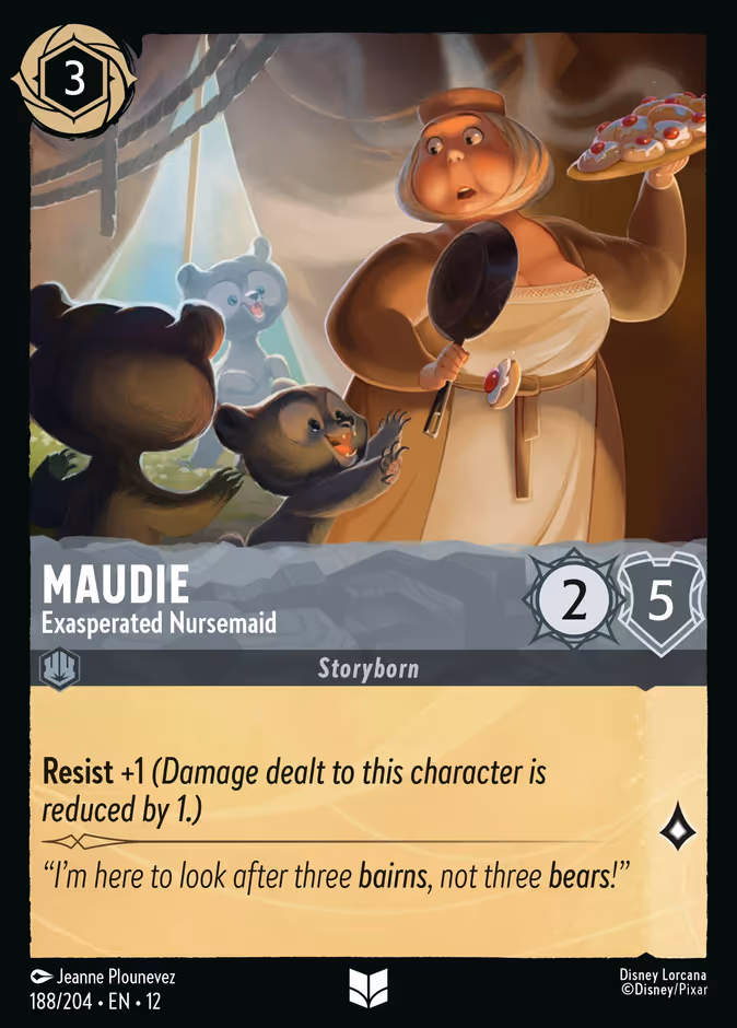 Maudie - Exasperated Nursemaid 12-188 Lorcana card